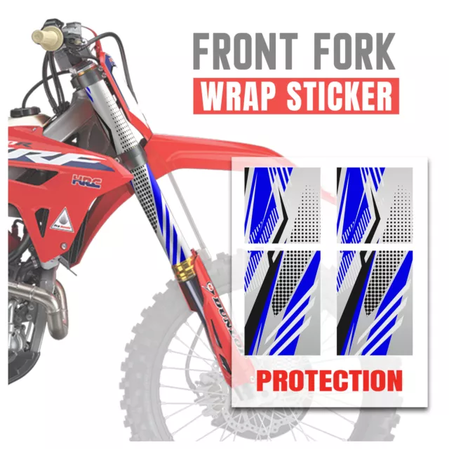 Blue Graphic Fork Wrap For Kawasaki KX450F KLX250 D-TRACKER KX450