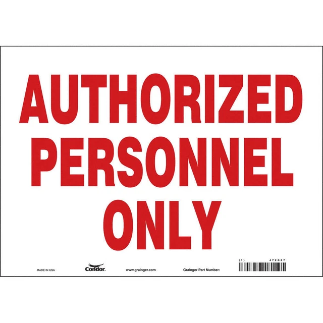 CONDOR 472G87 Safety Sign,10 inx14 in,Vinyl