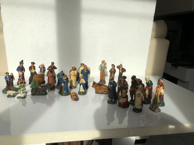 Santons lot de 3 lycéennes lh en terre cuite peints à la main : art-autres-art par 123creationslbc