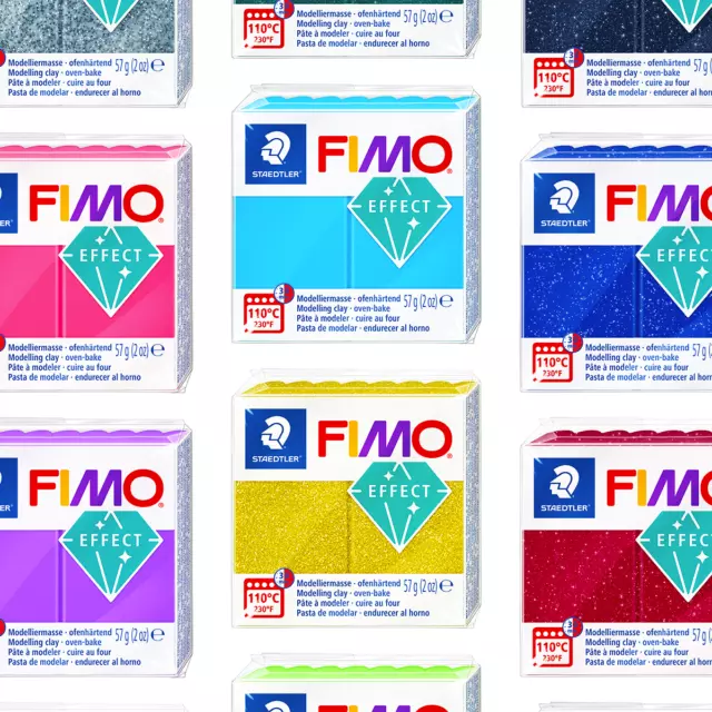 FIMO Effect Polymer Modelling Oven Bake Clay 57g - Over 38 Colours - Multi Buy