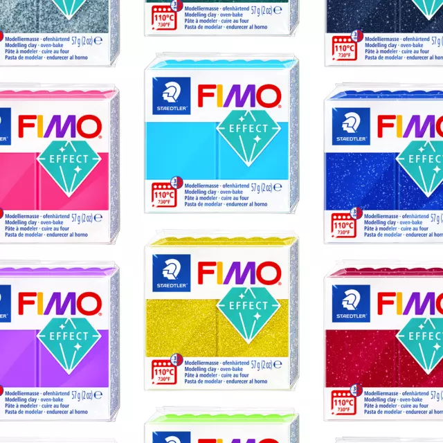 Horno de modelado de polímero efecto FIMO arcilla para hornear 57 g - más de 38 colores - compra múltiple