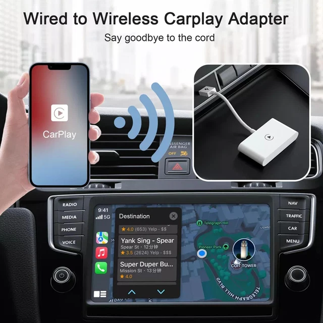 1pcs Wireless Adapter Box For IPhone Intelligent AI Adapter Car BOX X1U4