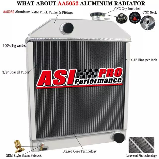 Aluminum Tractor Radiator for Ford /New Holland 2000 2600 3000 3600+ C7NN8005H