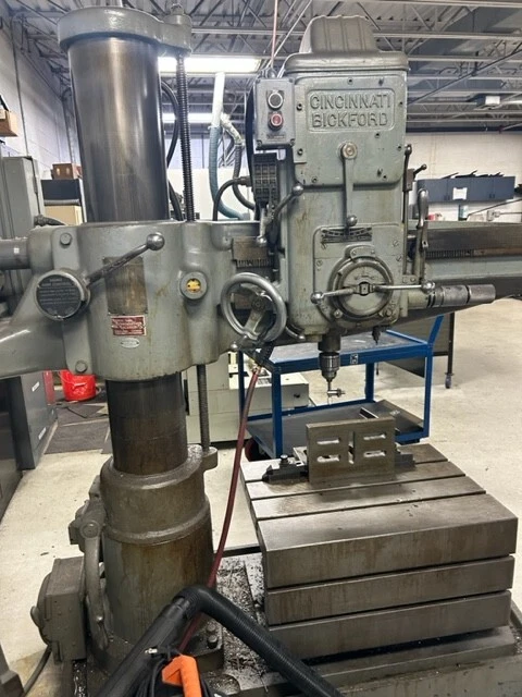 Cincinnati Bickford 1R 4'x9" Radial Arm Drill w/ Box Table