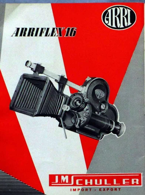 Anuncio original de cámara de cine italiana Arriflex16 mm LGE Oversizie 1963 póster talla 10x13