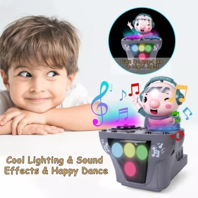 Plastic DJ Swinging Piggy Toy with Music and Light Waddle Dance Electric Doll