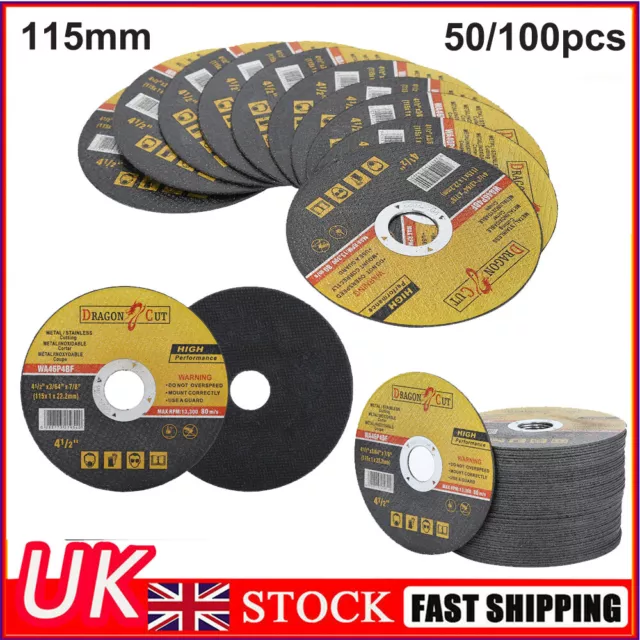 100PC 115mm SATC ULTRA THIN 1mm METAL CUTTING BLADE DISC STEEL & STAINLESS ANGLE