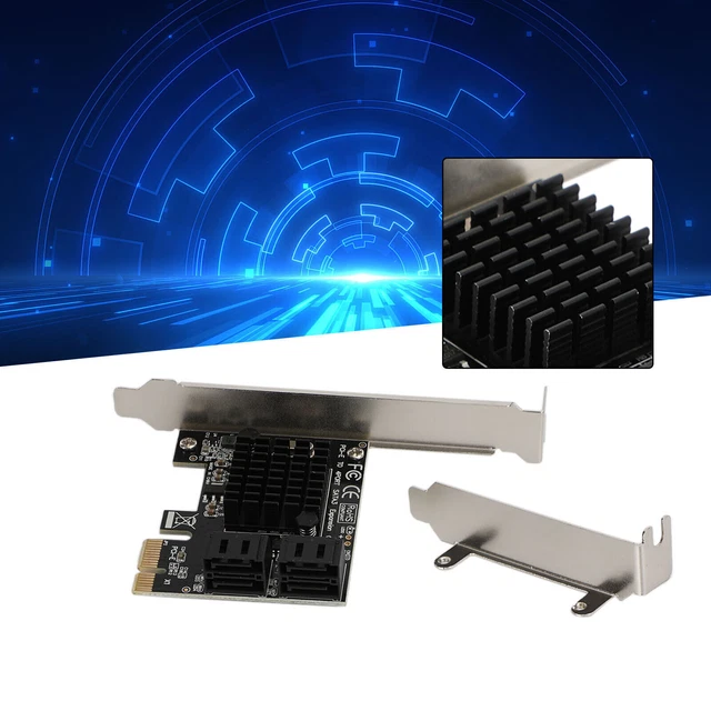Up 6Gbps PCIE to 4 Ports SATA III Express USB 3.0 Expansion Card SSDs Adapter