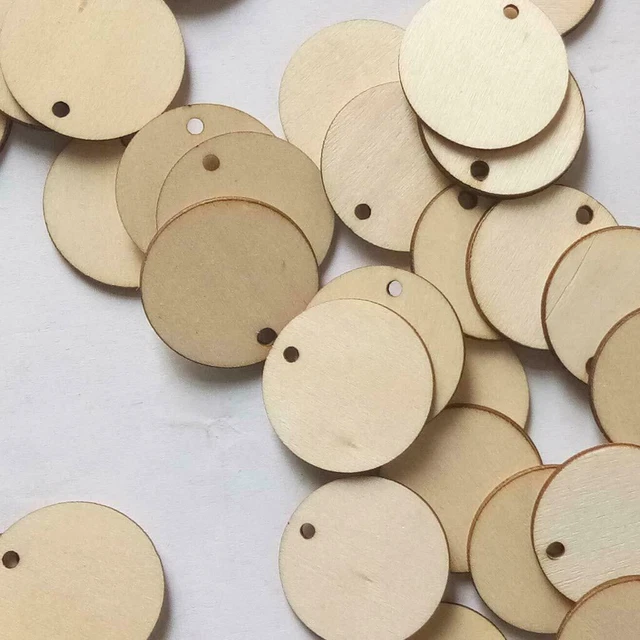 4mm Runde Holzscheibe Rund Holz Scheiben Kreis Sperrholz Basteln Ø40mm 50 Stück 2