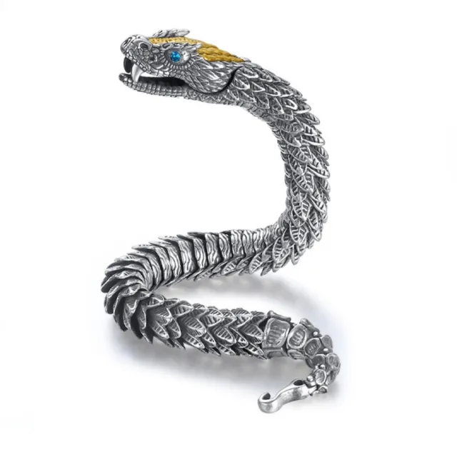 Dragon Bracelet Stainless Steel Alloy Snake Dragon Unisex Bangle Viking Gift New