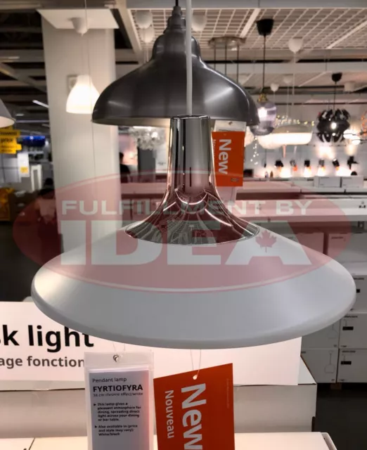 Brand New IKEA FYRTIOFYRA White Pendant Lamp 105.160.22