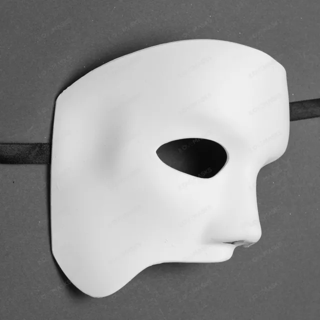 Classic Mens Phantom of the Opera Costume Mask Masquerade Cosplay Party - White