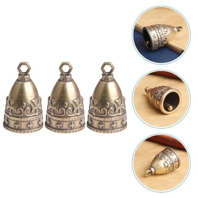3 Pcs Christmas Tree Bell Small Vintage Bells Brass Wind Chimes