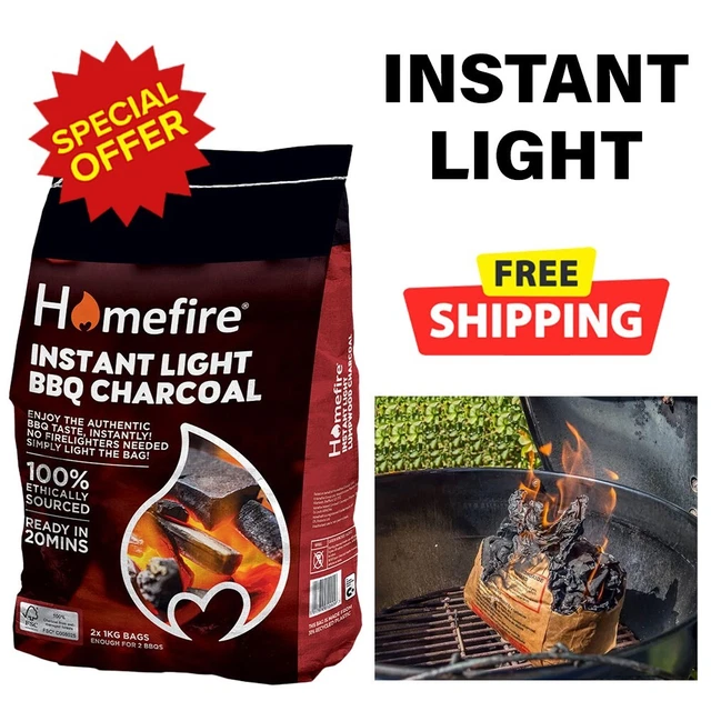 Charcoal 4x1kg Big K Instant Light Charcoal Pack Kingsford Easy