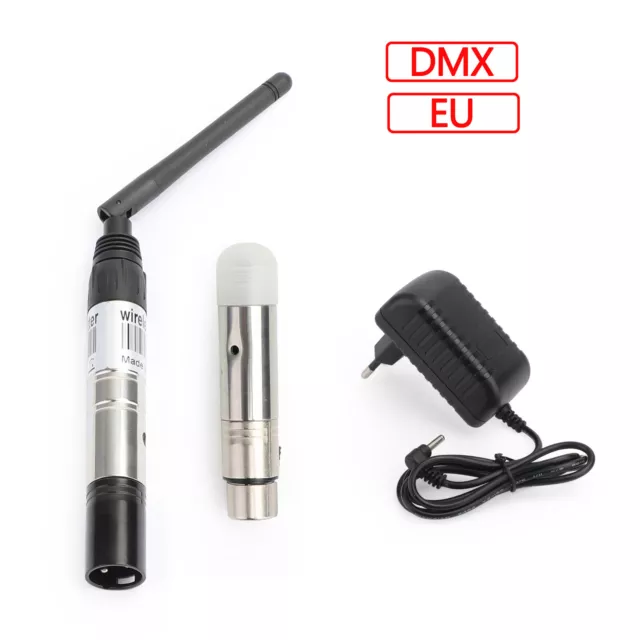 DMX512 Wireless Émetteur Récepteur DMX Controller 2.4G Scène Lumière EU S 2