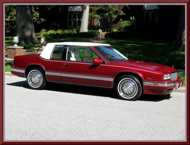 1989 Cadillac Eldorado Coupe, Red/White, Refrigerator Magnet, 42 MIL Thickness