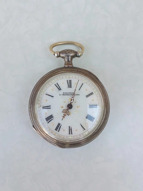 MONTRE GOUSSET EN argent massif cylindre de Rubis EUR 10,00 - PicClick FR