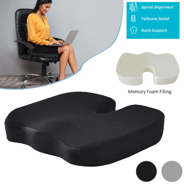 Memory Foam Car Seat Cushion For Driving Pain Pressure Relief Driver Booster Pad