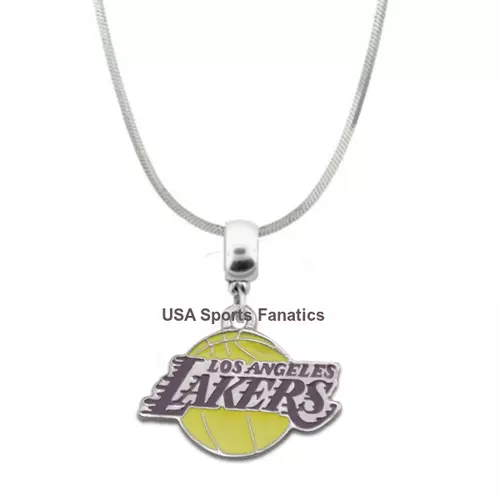 NBA - Los Angeles Lakers Team Logo Pendant Necklace On A 925 Snake Chain