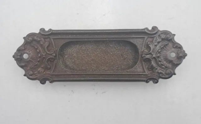 Antique Ornate Cast Iron Recessed Window Sash Lift Pull Hardware