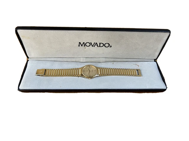 Movado Mens watch gold 1987 (87-41-885)
