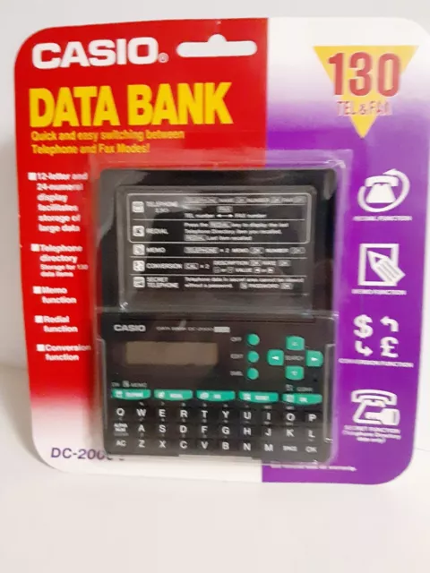 Casio Data Bank 130 TEL & FAX DC-2000-s  New Sealed Vintage Electronics