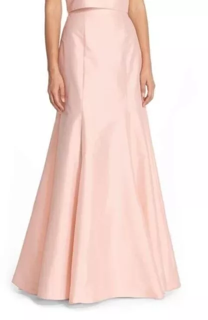 MONIQUE LHUILLIER BRIDESMAIDS Floor Length Taffeta Mermaid Skirt Pink Size 0 2