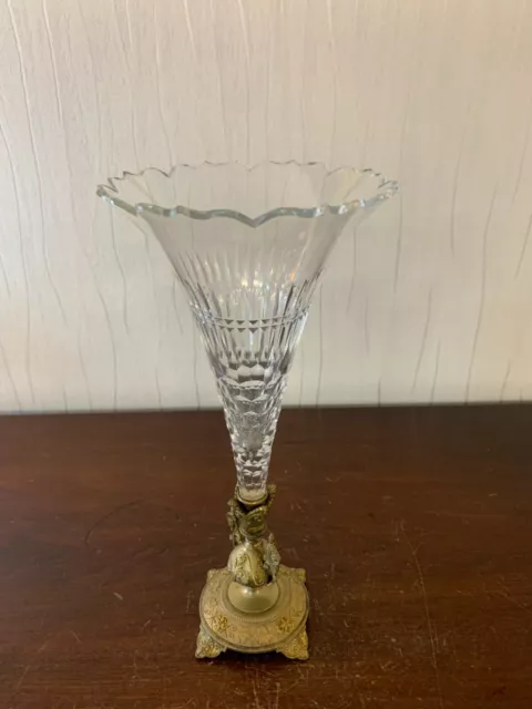 Vase cornet en cristal