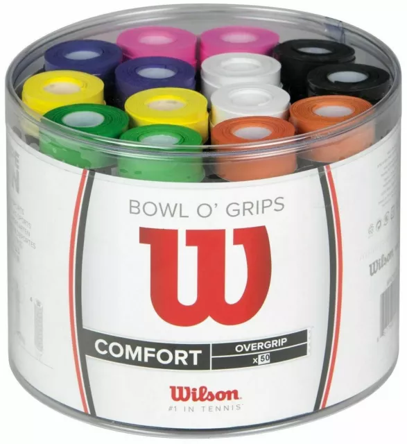 Wilson Pro Overgrip - Bowl O' 50 Grips - Comfort - Mixed Colours - Rrp £175