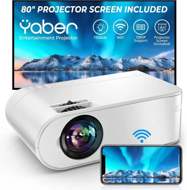Yaber V2 Native 720P LCD Entertainment Wifi Projector Home Movie Theater