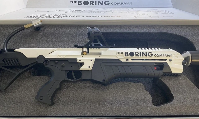 The Boring Company Not a Flamethrower🔥, Pre-Owned, Original Box + $5 Bill