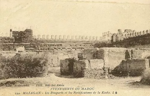 Cpa Maroc Mazagan Les Remparts Et Fortifications Kasba