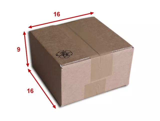 50 boîtes emballages cartons  n° 03   - 160x160x90 mm - simple cannelure
