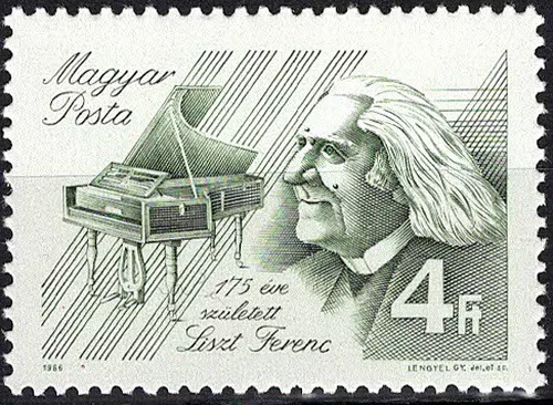 Ungarn - 175. Geburtstag von Franz Liszt postfrisch 1986 Mi. 3842