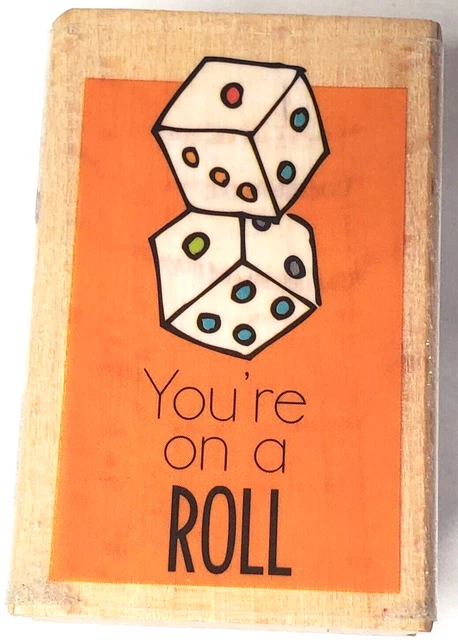 2011 Studio G Alison Wong "You're on a Roll" Rubber Ink Stamp 2 1/4" x 1 1/2"