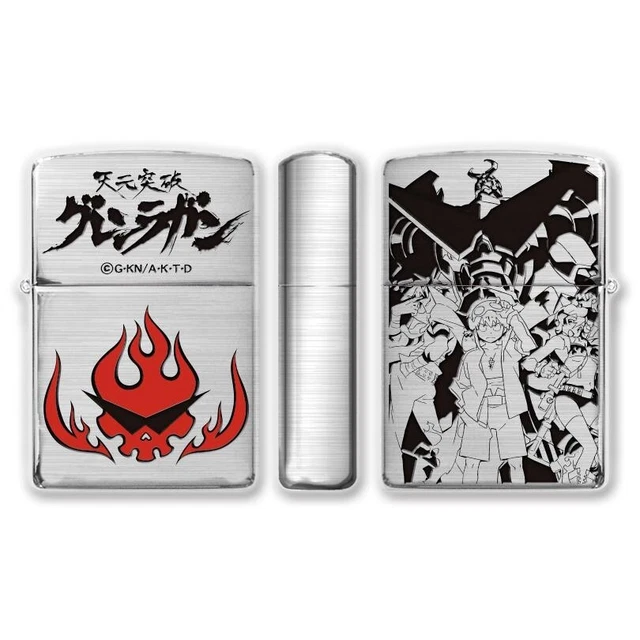 Zippo Tengen Toppa Gurren Lagann Oil Lighter Silver Brass New