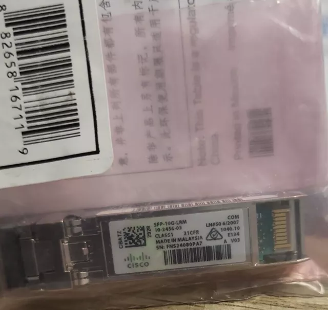 Nuovo Cisco SFP-10G-LRM Ologramma Originale Non Cinese Contraffazioni! 1-Year