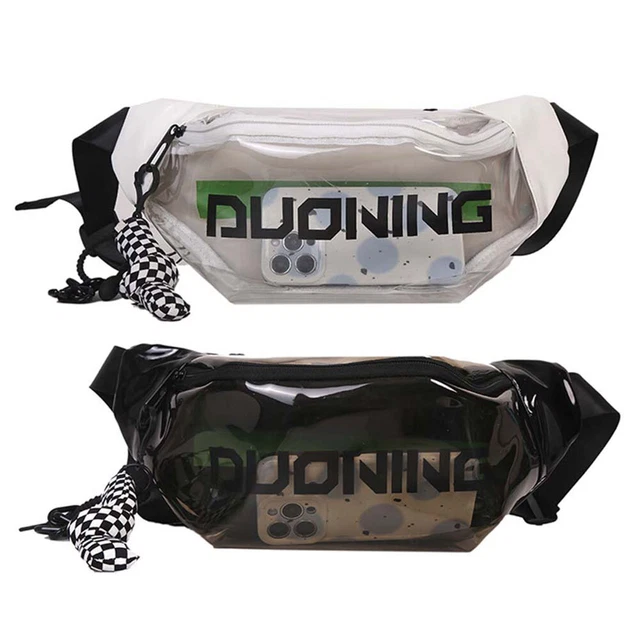 Fashion Chest Bag Unisex Clear PVC Belt Purse Adjustable Buckle Strap for Travel