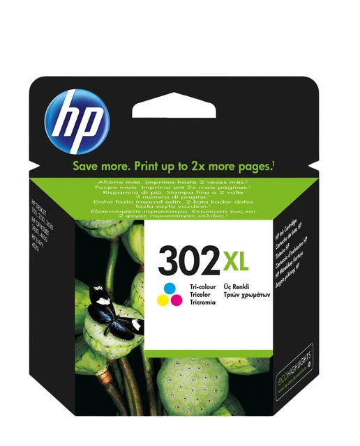 HP 302XL Tri-Color Ink Cartridge - Cyan/Magenta/Yellow