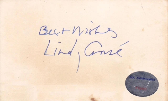 LINDSAY CROUSE Signed 3X5 Index Card Actress/Places In the Heart ALA F10450