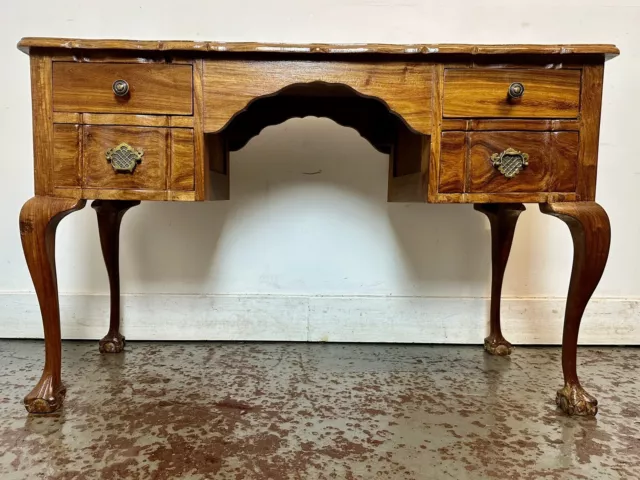 Walnut Writing Desk on  Cabriole Legs. C1960. Rare & Beautiful