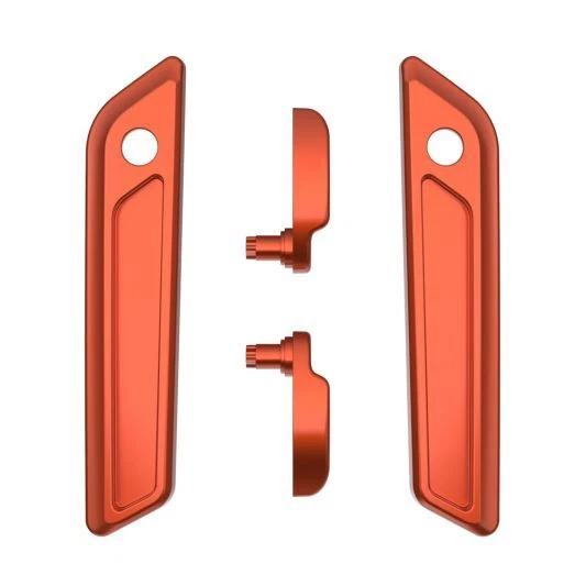Advanblack Candy Orange Saddlebag Lid Lever Latch Cover for 14+ Harley Street
