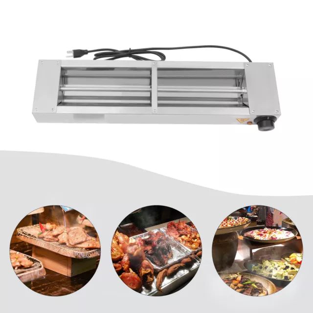 110V 24" Overhead Food Warmer Commercial Infrared Strip Heater with Cord & Plug