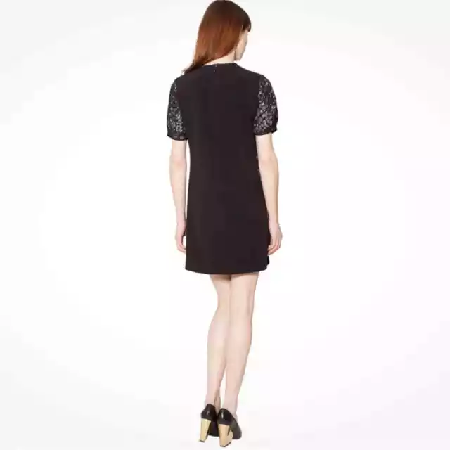 Raoul Mika Layered Black Lace Printed Sheath Dress 8 $395 3