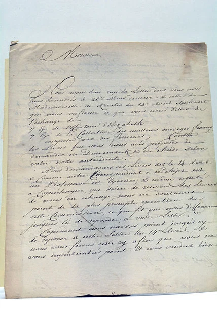 Lettres anciennes rares Correspondance TREUTTEL et KERALIO Strasbourg 1784