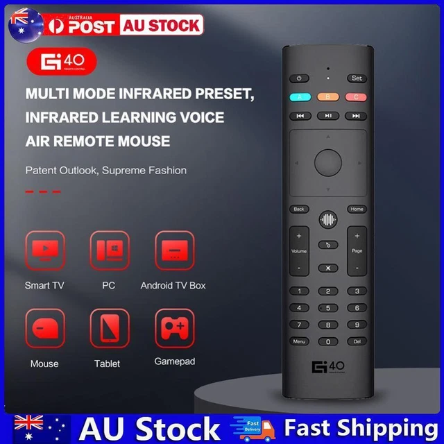 AU G40S 2.4GHz Wireless Air Mouse 6-Axis Gyro Voice Remote for PC Android TV Box