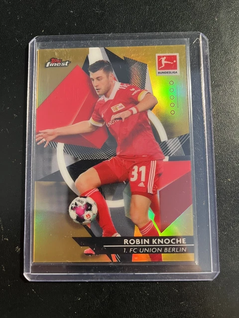 2021 Topps Feinste Bundesliga Robin Knoche Gold Refraktor / 50 FC Union Berlin