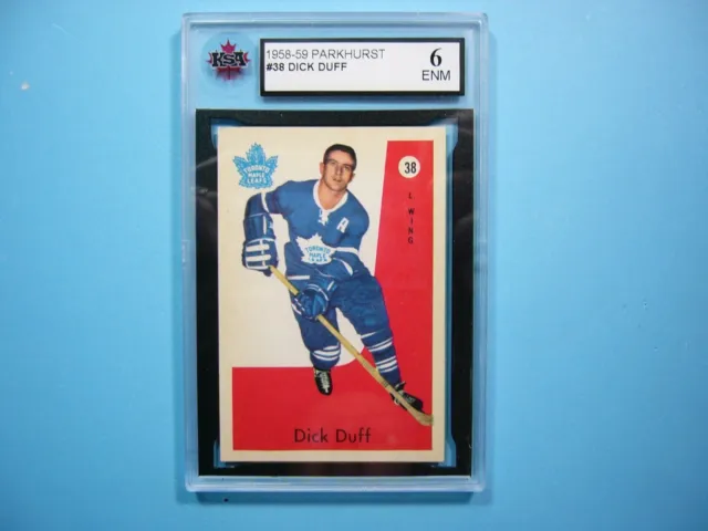 1959/60 Parkhurst Nhl Hockey Card #38 Dick Duff Ksa 6 Ex/Nm Sharp+ 59/60 Parkie