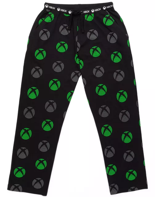 XBOX Lounge Pants Mens Black Game Console Pyjamas Trouser Bottoms Pjs