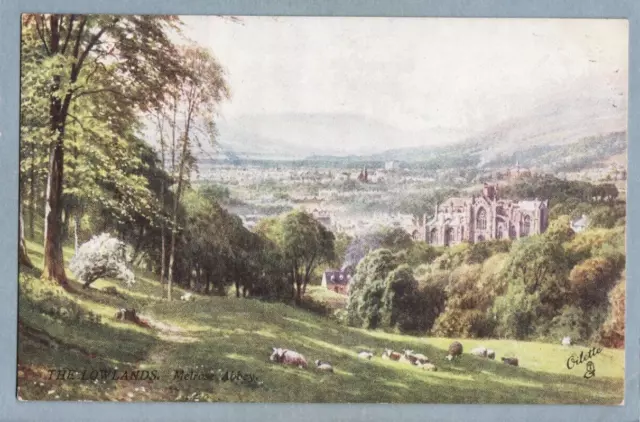 Tuck's Oilette Art  Postcard #7351 Scotland The Lowlands Melrose Abbey